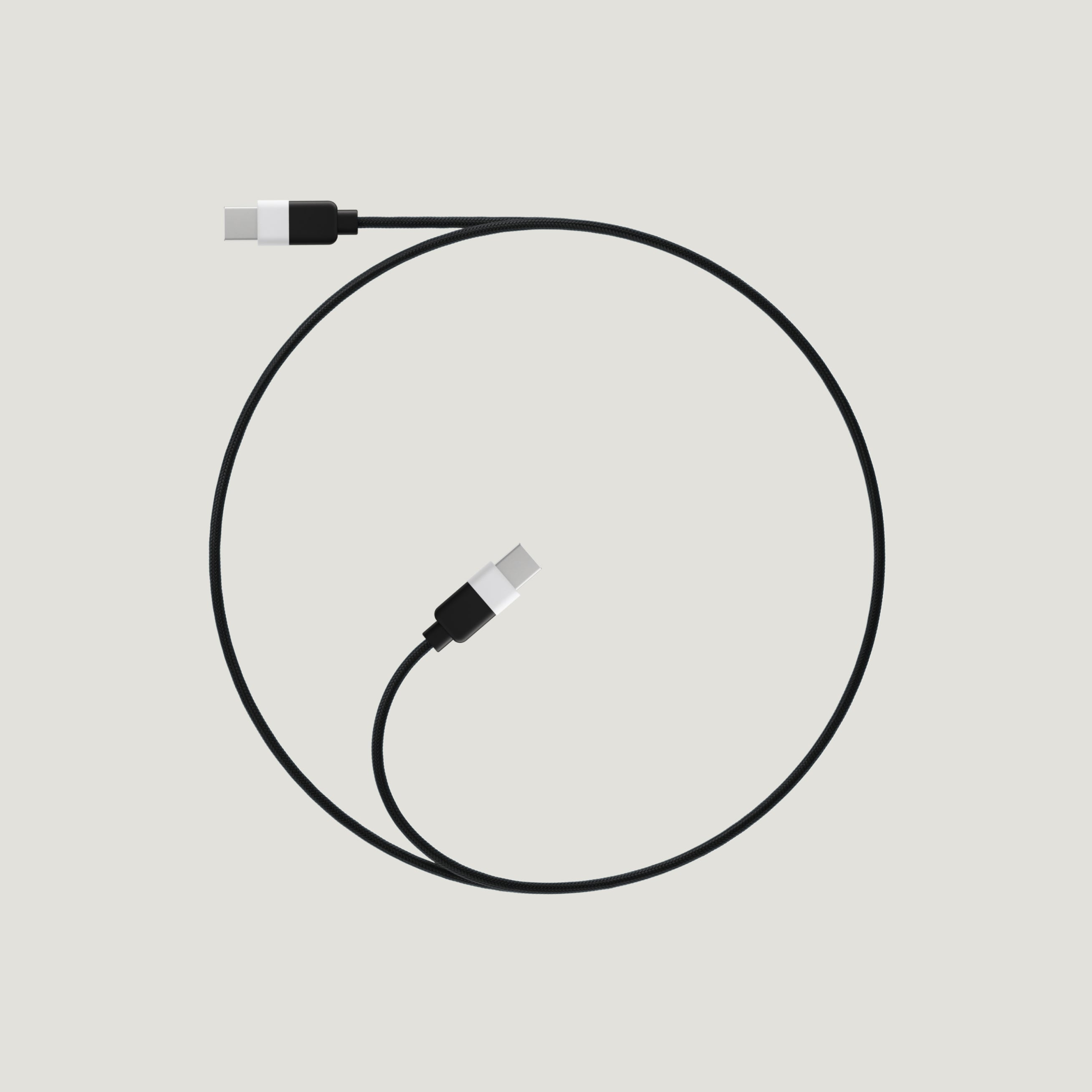 Coiled TYPE-C to TYPE-C connection cable